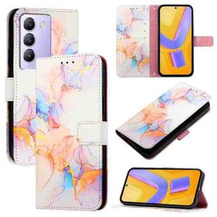 For vivo Y100 IDN / Y200e PT003 Marble Pattern Flip Leather Phone Case(Marble White)