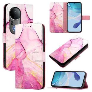 For vivo S20 Pro PT003 Marble Pattern Flip Leather Phone Case(Pink Purple Gold)