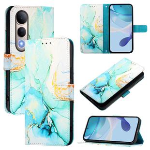 For vivo V50 Lite PT003 Marble Pattern Flip Leather Phone Case(Green)