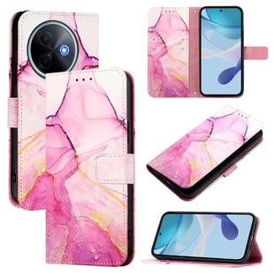 For vivo Y39 5G PT003 Marble Pattern Flip Leather Phone Case(Pink Purple Gold)