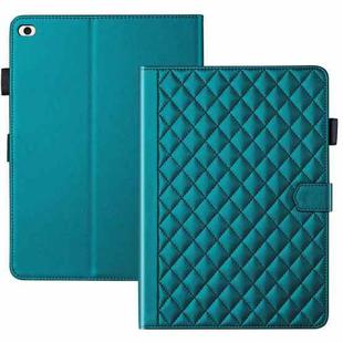 For iPad mini 5 / mini 4 / mini 3  Rhombus Lattice Leather Smart Tablet Case(Dark Green)