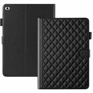 For iPad mini 5 / mini 4 / mini 3  Rhombus Lattice Leather Smart Tablet Case(Black)