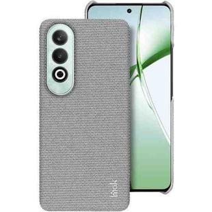 For OPPO K12 5G imak Ruiyi Series Cloth Texture PU + PC Phone Case(Light Grey)