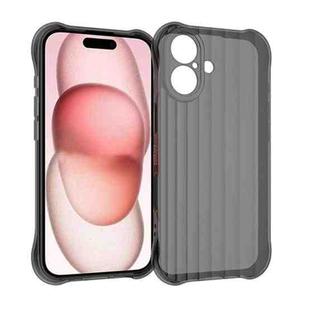 For iPhone 16 Plus Water Ripple Fine Hole TPU Phone Case(Black)