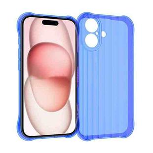 For iPhone 16 Plus Water Ripple Fine Hole TPU Phone Case(Fluorescent blue)