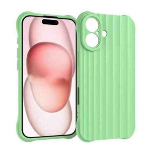 For iPhone 16 Plus Water Ripple Fine Hole TPU Phone Case(Matcha Green)