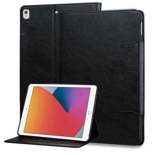 For iPad 10.5 2019 / 2017 / Air 3 Cat Buckle Leather Smart Tablet Case(Black)