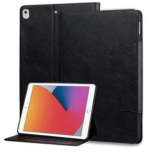 For iPad 9 10.2 2021 / 8 2020 / 7 2019 Cat Buckle Leather Smart Tablet Case(Black)
