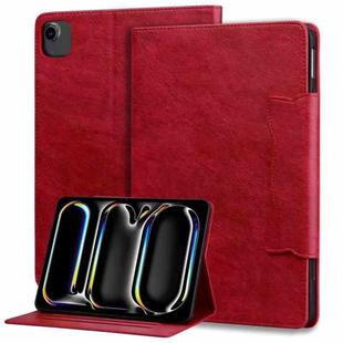 For iPad Air 11 2024 / Air 5 / Air 4 Cat Buckle Leather Smart Tablet Case(Red)