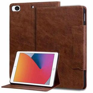 For iPad mini 5 / 4 / 3 / 2 / 1 Cat Buckle Leather Smart Tablet Case(Brown)