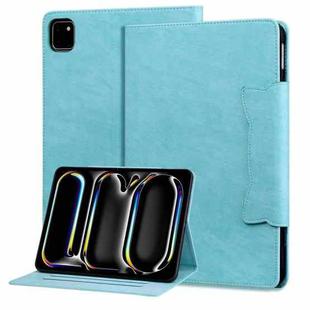 For iPad Pro 11 2024 Cat Buckle Leather Smart Tablet Case(Sky Blue)