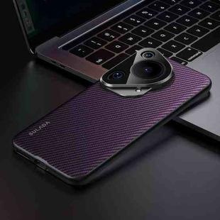 For Huawei Pura 70 Ultra SULADA 600D Kevlar Texture PC Shockproof Phone Case(Purple)