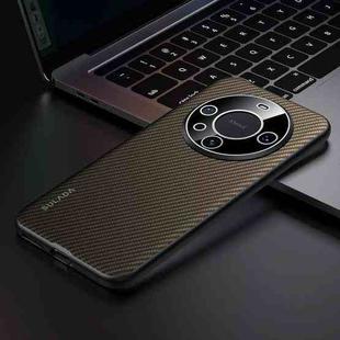 For Huawei Mate 60 Pro SULADA 600D Kevlar Texture PC Shockproof Phone Case(Brown)