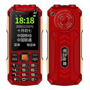 K1+ 4G Elder Rugged Phone, 2.6 inch, 1500mAh Battery, LED Flashlight, Network: 4G, Dual SIM, SOS, Plug:EU Plug(Red)