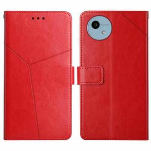 For Sharp Aquos Wish 4 HT01 Y-shaped Pattern Flip Leather Phone Case(Red)