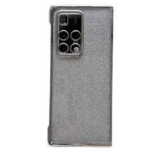 For Huawei Mate X2 Electroplating Frame + Glitter Paper Full Coverage Phone Case(Silver)