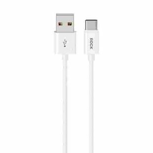 ROCK P8 Prime Series 1m USB Fast Charging Data Cable, Interface:2A USB-C / Type-C(White)