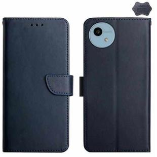 For Sharp Aquos Wish 4 Genuine Leather Fingerprint-proof Flip Phone Case(Blue)