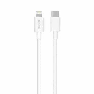 ROCK P8 Prime Series 1m USB-C / Type-C Fast Charging Data Cable, Interface:PD27W 8 Pin(White)