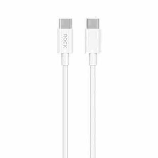 ROCK P8 Prime Series 1m USB-C / Type-C Fast Charging Data Cable, Interface:PD60W USB-C / Type-C(White)