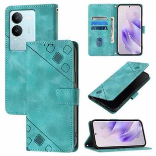 For vivo V29 5G Global / V29 Pro Skin Feel Embossed Leather Phone Case(Green)