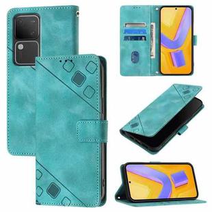 For vivo V30 5G / V30 Pro 5G Global Skin Feel Embossed Leather Phone Case(Green)