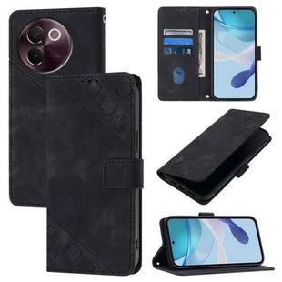 For vivo V30e 5G Global Skin Feel Embossed Leather Phone Case(Black)