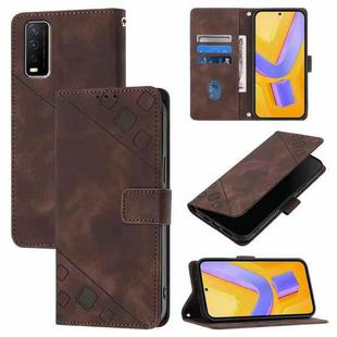 For vivo Y20 / Y20a / Y20i / Y20s / Y20g Skin Feel Embossed Leather Phone Case(Brown)