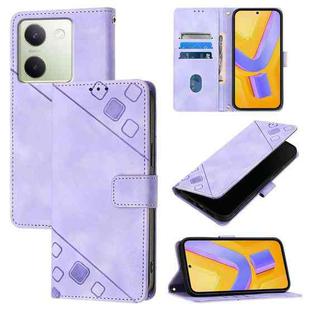 For vivo Y100 5G IDN / Y200e 5G Global Skin Feel Embossed Leather Phone Case(Light Purple)