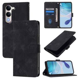 For vivo Y29S 5G / Y04 4G Global Skin Feel Embossed Leather Phone Case(Black)