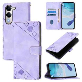 For vivo Y29S 5G / Y04 4G Global Skin Feel Embossed Leather Phone Case(Light Purple)