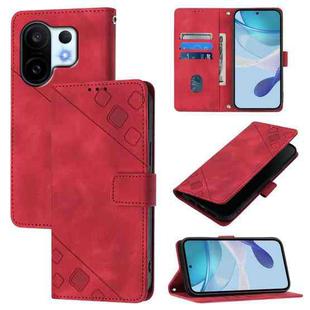 For vivo S30 Pro mini Skin Feel Embossed Leather Phone Case(Red)