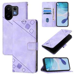 For vivo S30 Skin Feel Embossed Leather Phone Case(Light Purple)