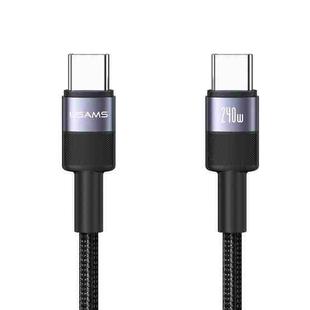 USAMS SJ727 240W USB-C / Type-C to USB-C / Type-C Aluminum Alloy Data Cable, Length: 1.2m(Tarnish)