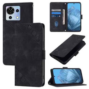 For ZTE Blade V50 Vita Skin Feel Embossed Leather Phone Case(Black)