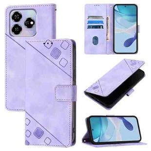 For ZTE Blade V60 / Axon 60 4G Skin Feel Embossed Leather Phone Case(Light Purple)