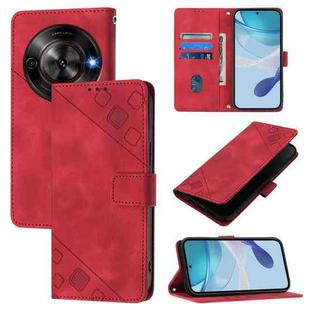 For ZTE Blade A75 5G / nubia Focus 5G Skin Feel Embossed Leather Phone Case(Red)