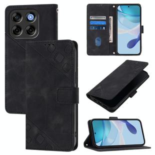 For ZTE Blade V70 Vita / nubia V70 Design Skin Feel Embossed Leather Phone Case(Black)