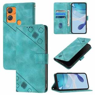 For Oukitel C33 Skin Feel Embossed Leather Phone Case(Green)