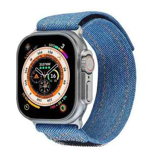 For Apple Watch Ultra 2 49mm Cowboy Nylon Hook and Loop Fastener Watch Band(Royal Blue)