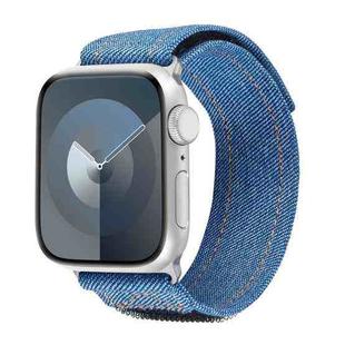 For Apple Watch Series 9 45mm Cowboy Nylon Hook and Loop Fastener Watch Band(Royal Blue)
