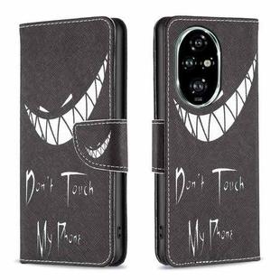 For Honor 200 Pro Colored Drawing Pattern Leather Phone Case(Smirk)
