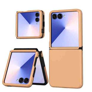 For Samsung Galaxy Z Flip7 5G Flat Skin Feel TPU+PC Shockproof Phone Case(Pastel Peach)