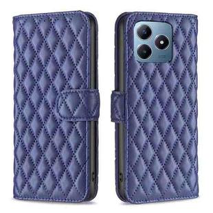 For Realme C61 / C63 Diamond Lattice Wallet Flip Leather Phone Case(Blue)