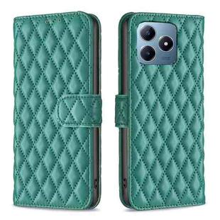 For Realme C61 / C63 Diamond Lattice Wallet Flip Leather Phone Case(Green)