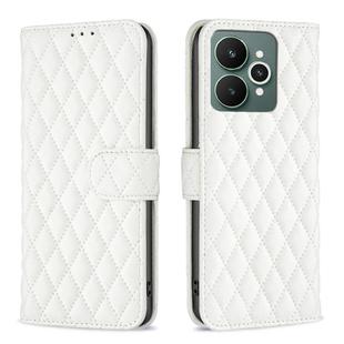 For Realme 15 5G Diamond Lattice Wallet Flip Leather Phone Case(White)