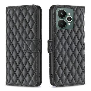 For Realme 15 Pro 5G Diamond Lattice Wallet Flip Leather Phone Case(Black)