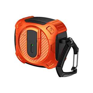 For AirPods 3 Lock Shockproof Bluetooth Earphone Protective Case(Black Orange)