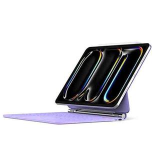 DUX DUCIS MK Series Floating Magnetic Keyboard Tablet Leather Case For iPad Pro 11 2024(Purple)