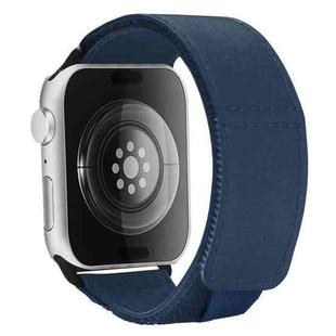 For Apple Watch SE 2023 40mm Loop Woven Nylon Watch Band(Dark Blue)